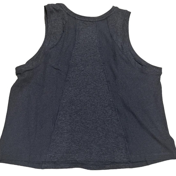 Member's Mark Women's Soft Rib Cropped Tank Size XL Charcoal Gray Heather - Picture 6 of 8